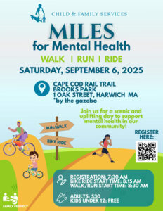 Miles for Mental Health walk run ride poster