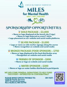 Miles for Mental Health sponsorship opportunities flyer